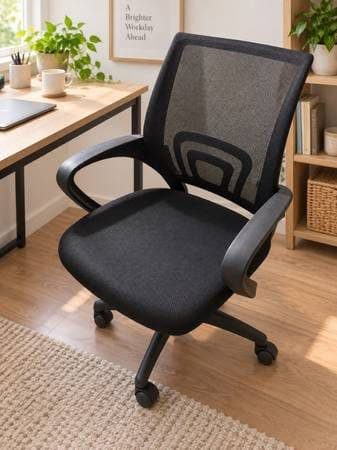 Black Mesh Office Chair — Ergonomic Desk Chair - $40 (Newton) 1