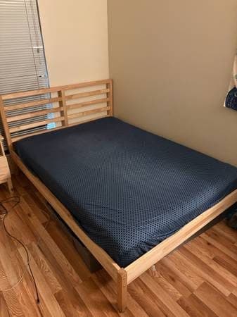 IKEA Tarva Full Bed Frame + Luroys Slats + Mattress 1
