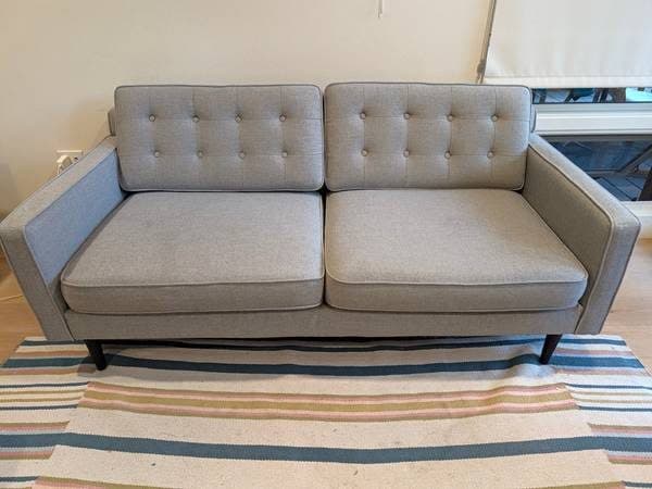 West Elm Drake Sofa 76" – Graphite, Excellent Condition 1