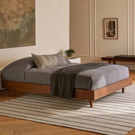 Article Basi Queen Bed Frame - Walnut 1