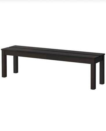Ikea Bjursta benches, black-brown 1