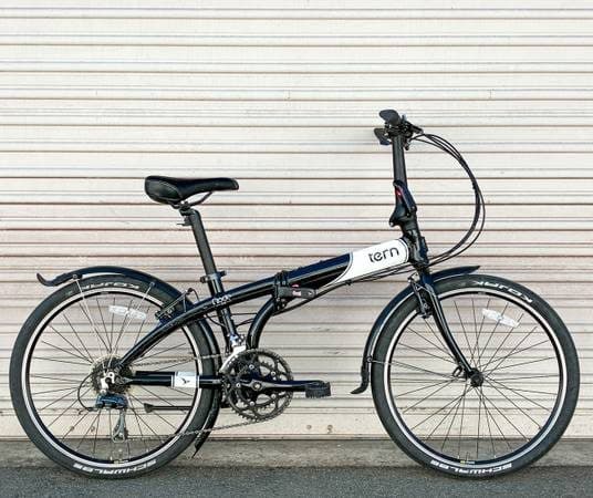 Tern Node D16 Folding Bike • 24" Wheels • 16-Speed Commuter • Black/Wh 1