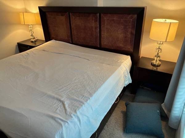 king bed, mattress, night tables, dresser, trundle bed 1