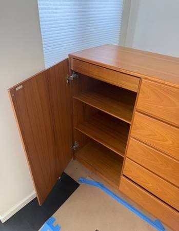Vintage 1960's Danish MCM style Teak Highboy Dresser 2