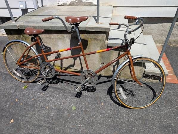 Antique tandem bike. 1
