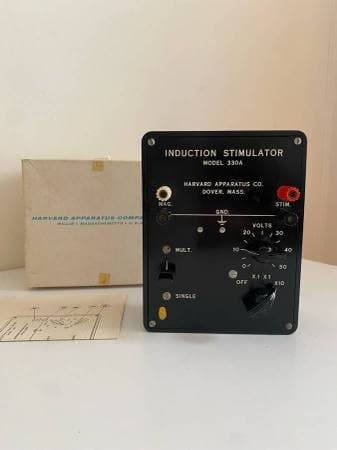 Harvard Apparatus 330A Induction Stimulator with Box & Manual 1