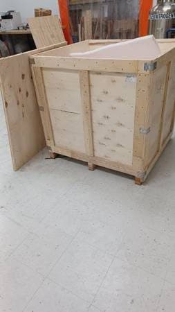 Wooden crate, 40" x 37" x 40" 1