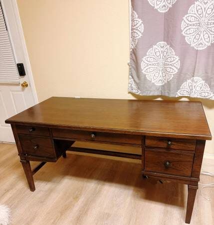 Solid wood desk and chair 2