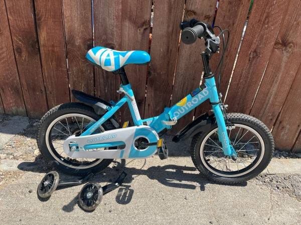 Outroad foldable kids bike with training wheels 1