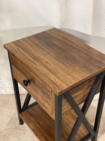 Compact Nightstand / End Table with Lamp READ DESCRIPTION & SEE PICS 3