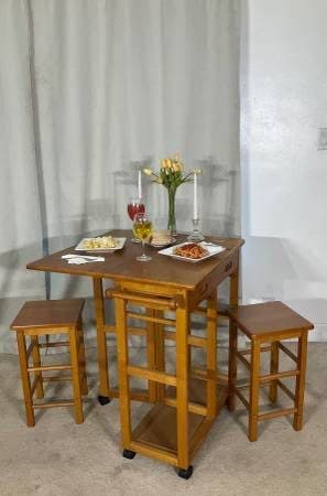 Multi-Functional Drop Leaf Breakfast Bar SPACE SAVER 1
