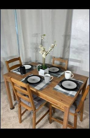 Compact Kitchen Dining Table with 4 Chairs PERFECT FOR APARTMENT 1
