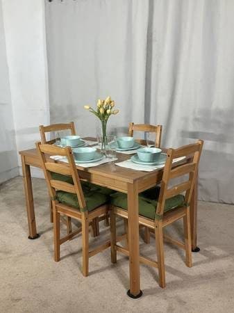 Compact Kitchen Dining Table with 4 Chairs PERFECT FOR APARTMENT 3