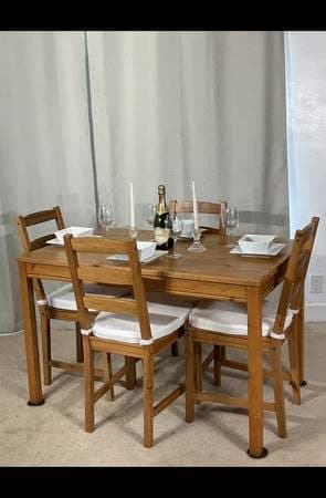 Compact Kitchen Dining Table with 4 Chairs PERFECT FOR APARTMENT 2