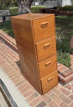 Solid wood (oak) file cabinet 1