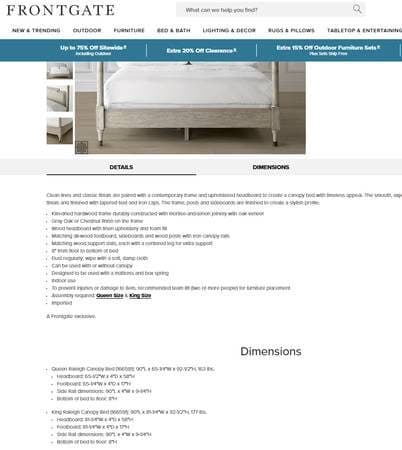 Genuine King Raleigh Canopy Bed 2