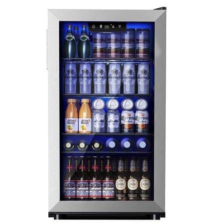130 Can Beverage Refrigerator with Glass Door NEW 3.2cu feet 1