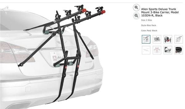 Bike Rack (Allen Sports 3-bike carrier) 1