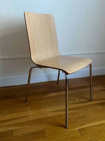 Allermuir Bentwood Chair with Welded Steel Chrome Frame - Mid-Century 1