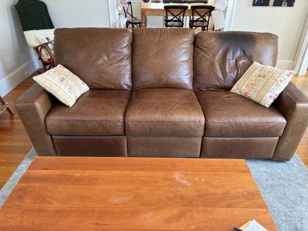 Leather power reclining Sofa 1