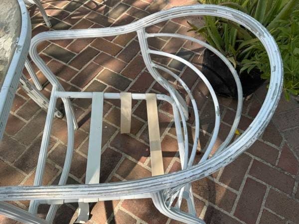 Glass Patio table and 4 chairs 2