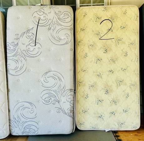 Two Clean twin-sized mattresses 1