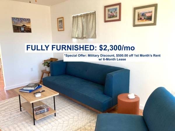 1 Bedroom/1 Bath, Fully Furnished Duplex Unit, Move-in Special 1