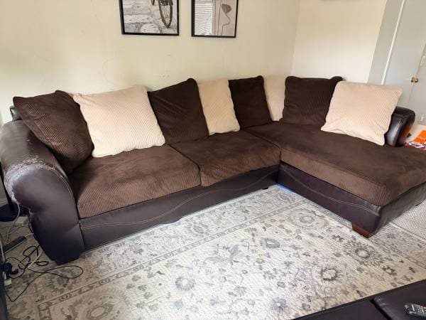 Free Ashley original sectional sofa with chaise 3