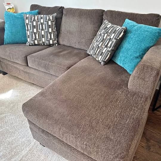 Couch stevie brown 87inch bob furniture 1