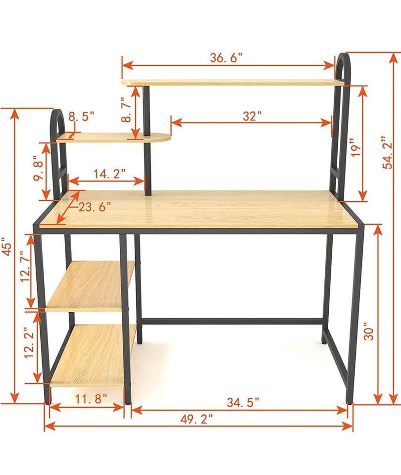 Desk with shelves 3