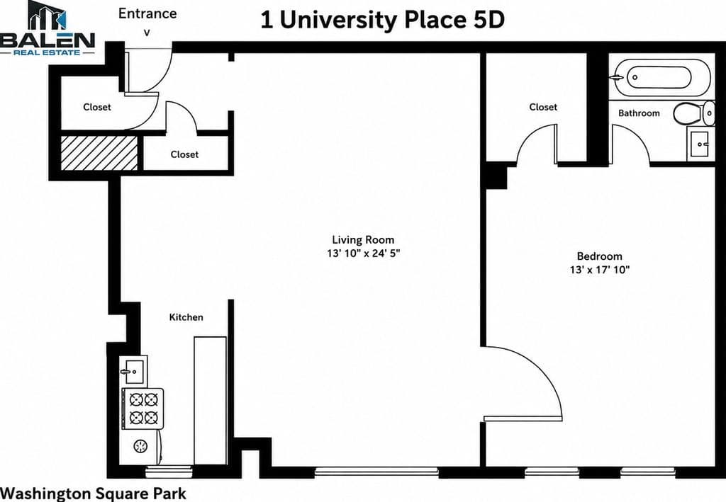 1 BR for rent — 1 University Pl APT 5D, New York 2