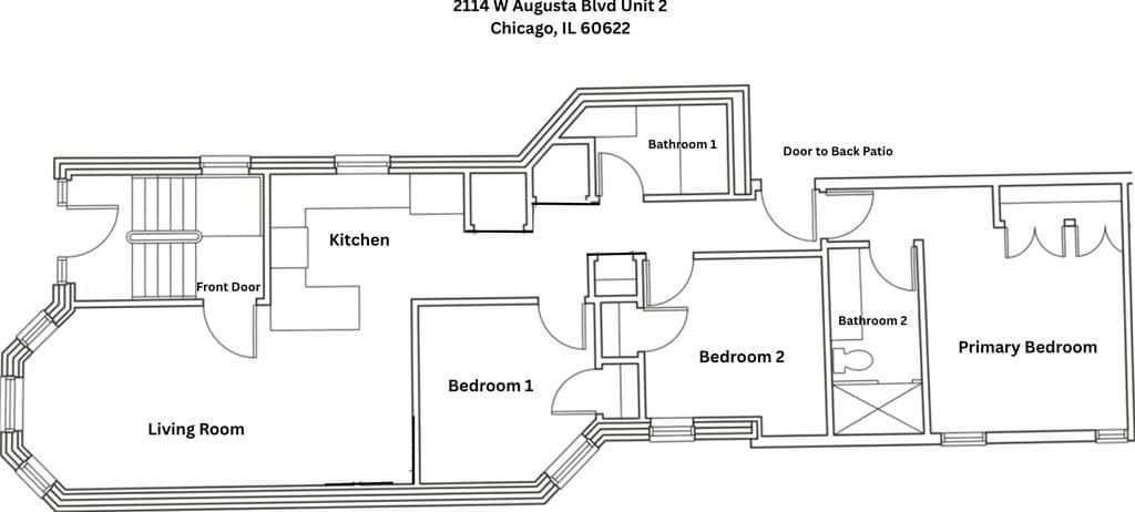 3 BR for rent — 2114 W Augusta Blvd #2, Chicago 1