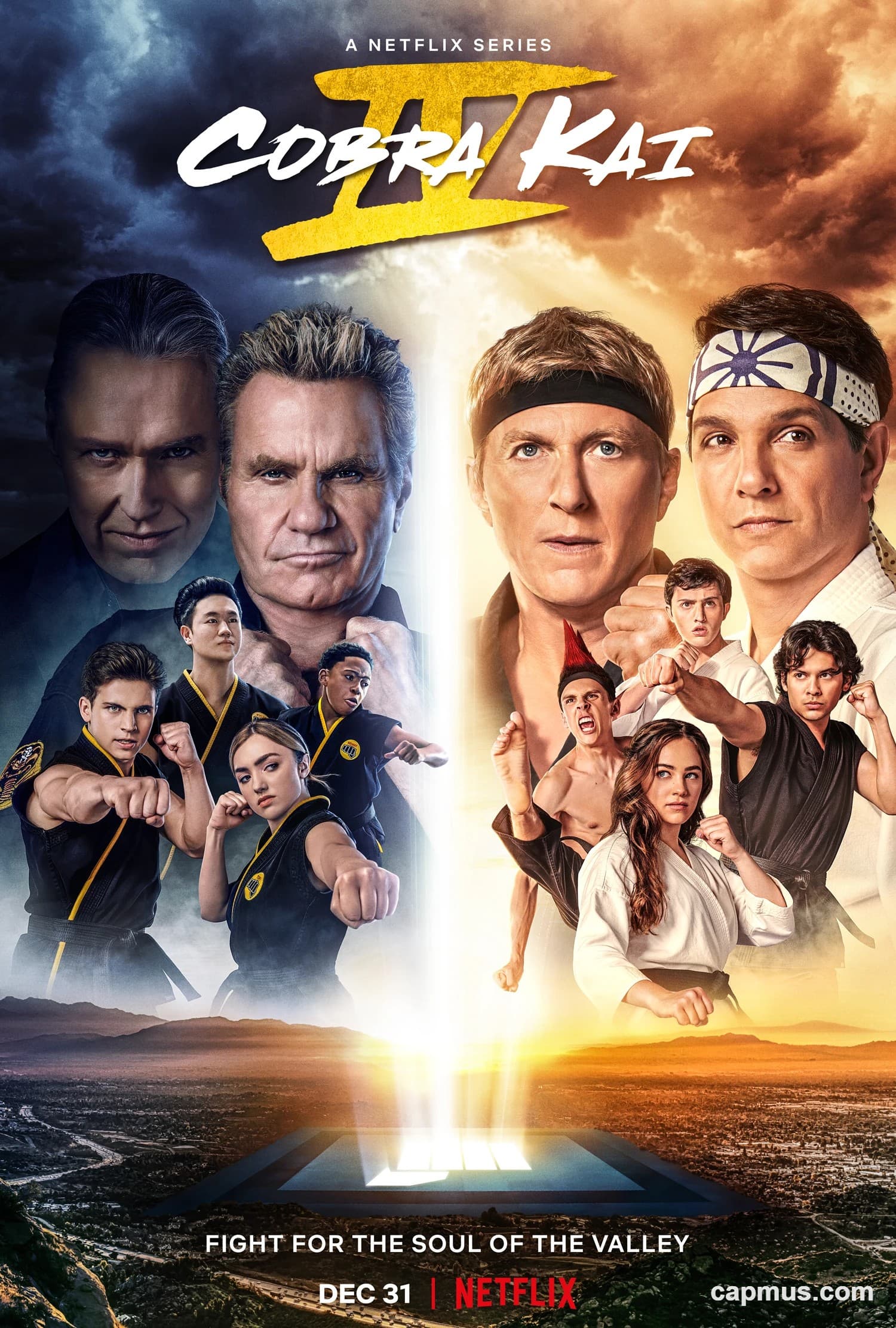 Cobra Kai Poster - Fight For The Soul of the Valley