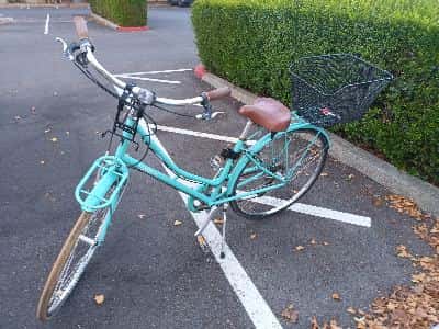 Vintage Blue-Green City Bike w/ Large Rear Basket — the good-looking one 1