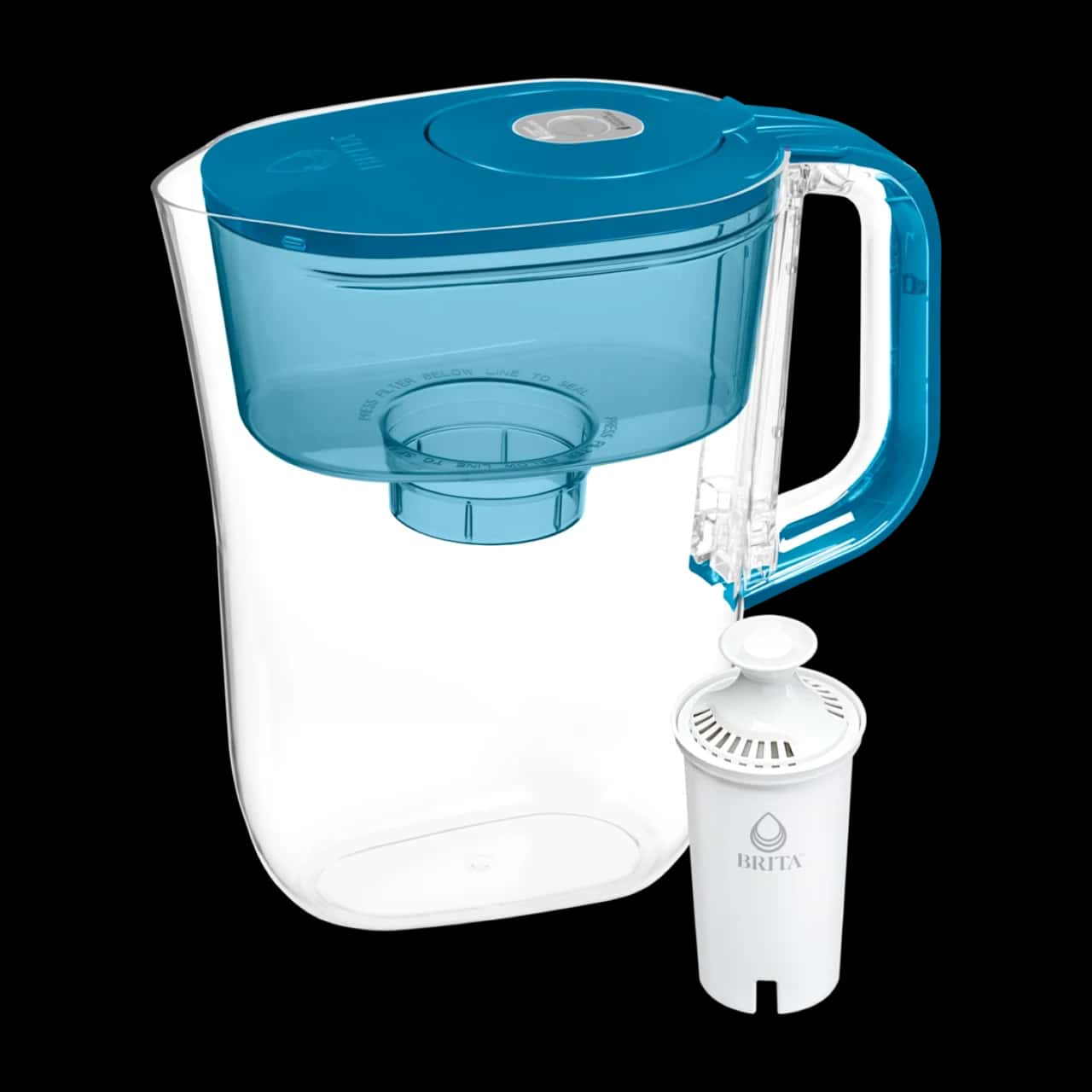 Brita Water Filter Pitcher Transparent Teal 6-cup 1