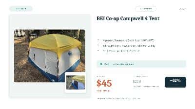 LAST DAY — everything must go: REI tent $45, carpet cleaner $45, all 29 small items $75 2