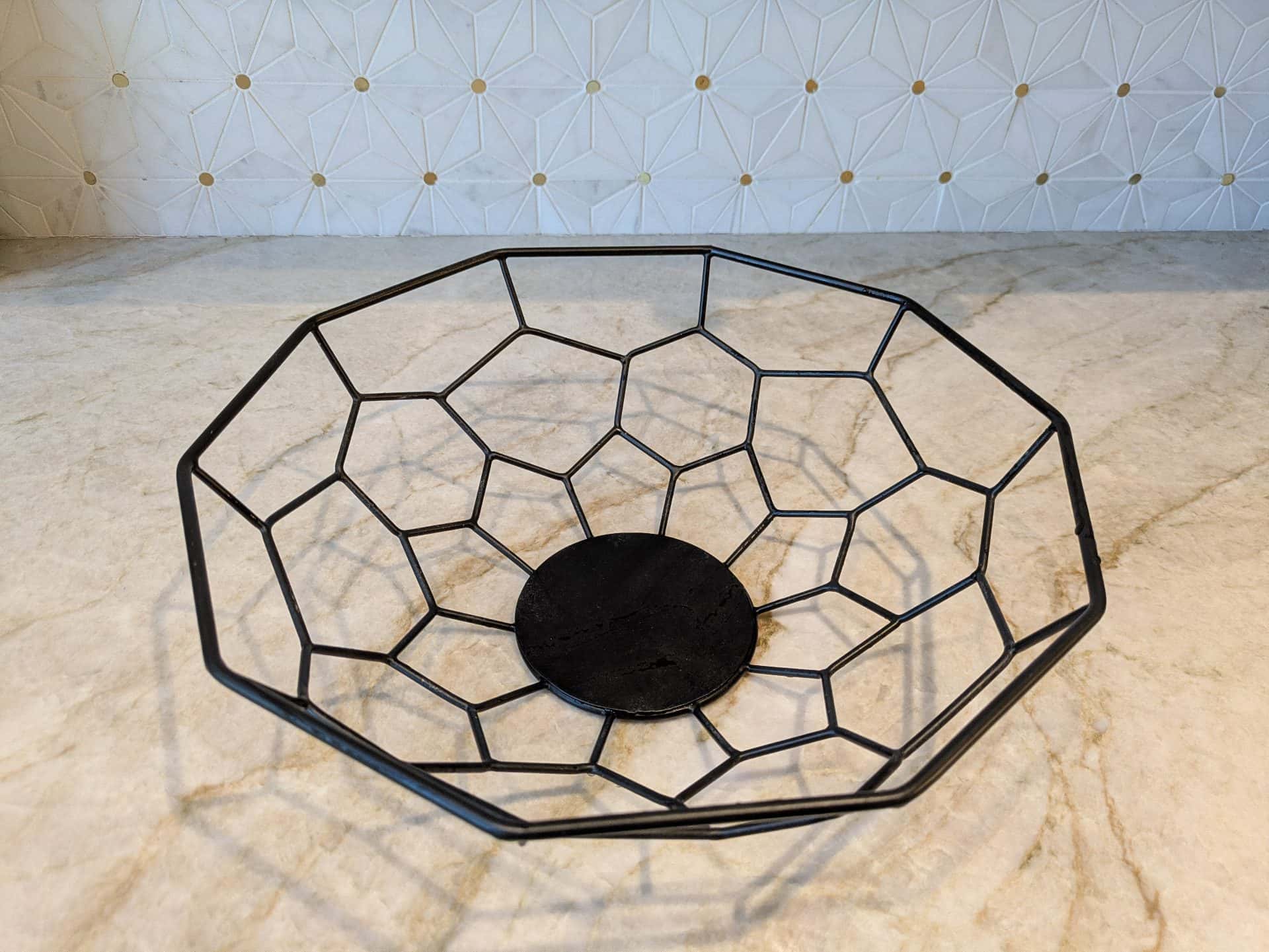 Black wire geometric basket (IKEA) 1