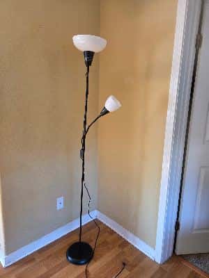 Hardly used 2 bulb floor lamp 1