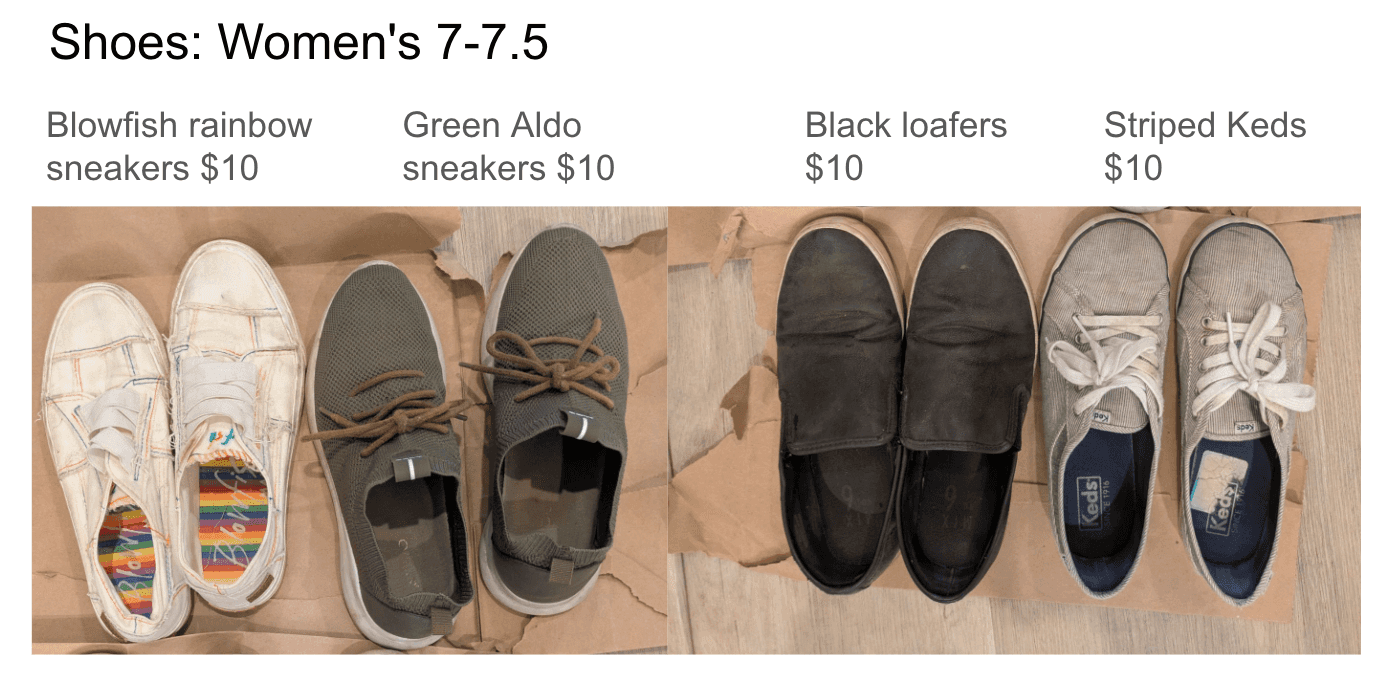 Womens' shoes, 7-7.5 1