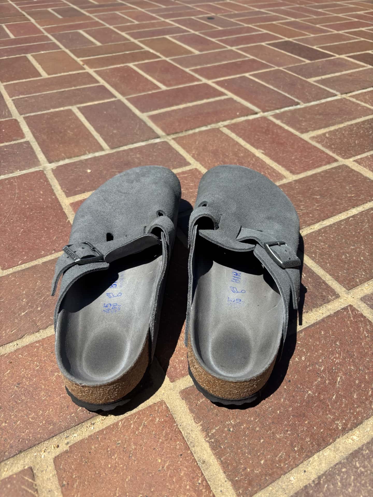 Birkenstock Boston Clogs EU 45 Gray Suede 1