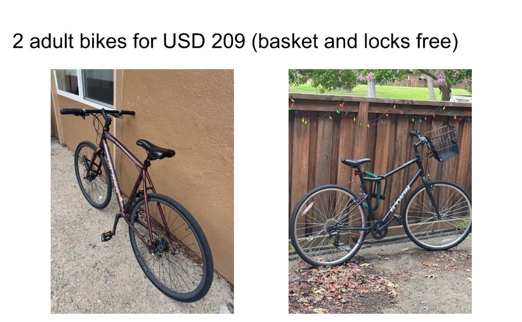 2 bikes / less than two years use 1