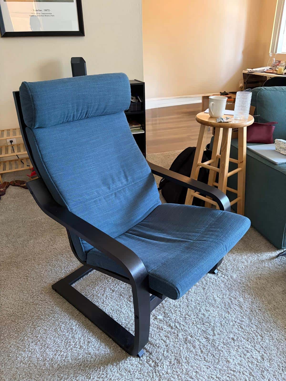IKEA Poang Armchair - Hillared Dark Blue 1