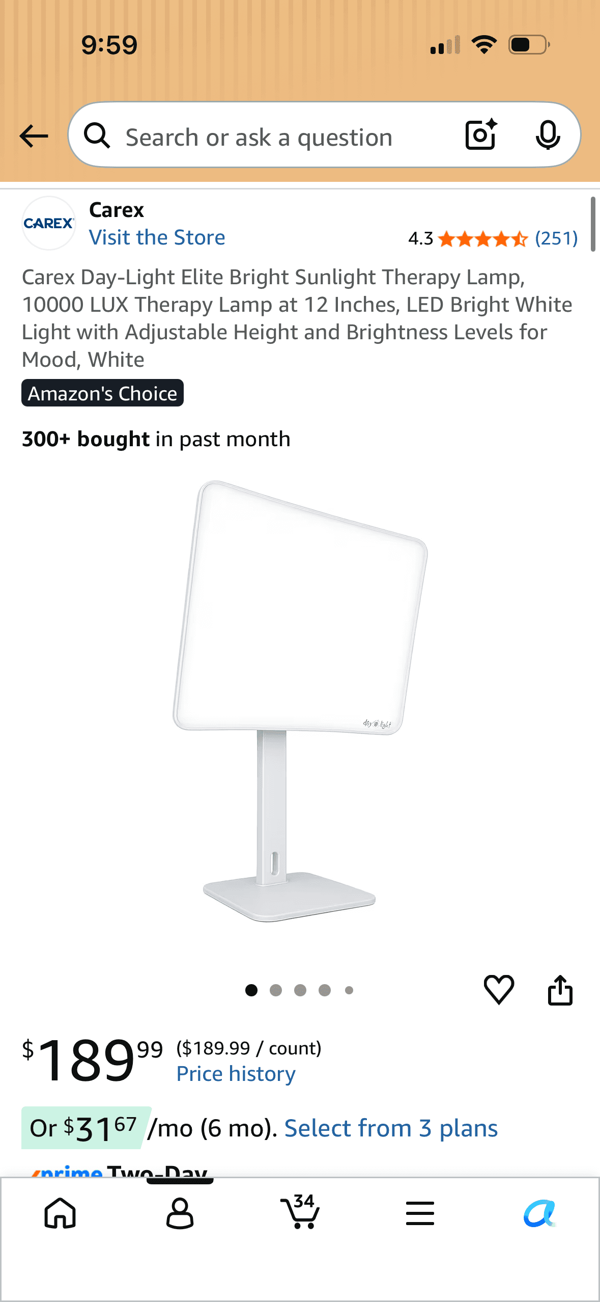 Light Therapy Lamp XL good for seasonal affective disorder 1