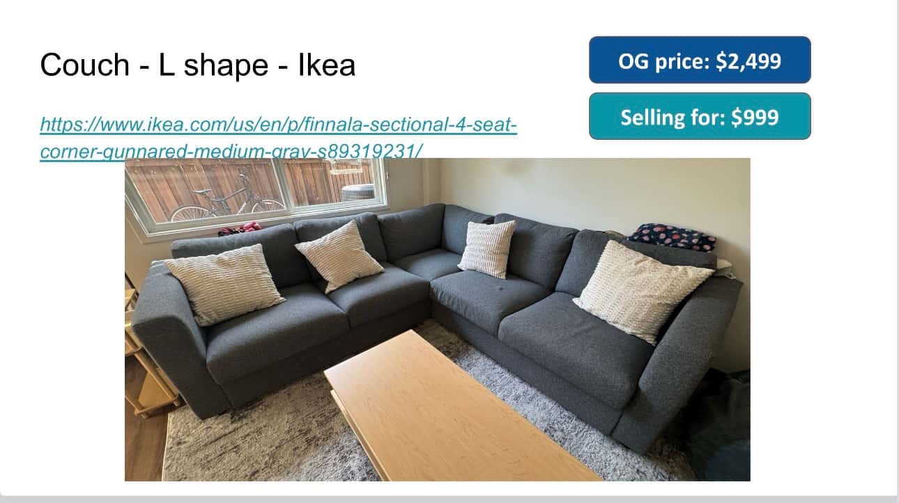 5 Seat Grey Couch 1